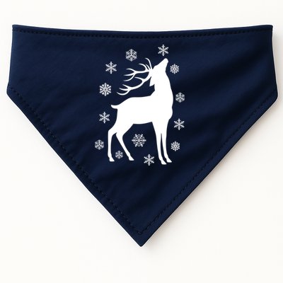 Winter Reindeer USA-Made Doggie Bandana