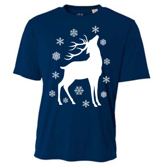 Winter Reindeer Cooling Performance Crew T-Shirt