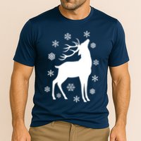 Winter Reindeer Cooling Performance Crew T-Shirt