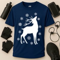 Winter Reindeer Cooling Performance Crew T-Shirt