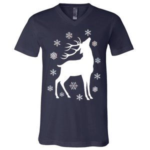 Winter Reindeer V-Neck T-Shirt