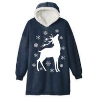 Winter Reindeer Hooded Wearable Blanket