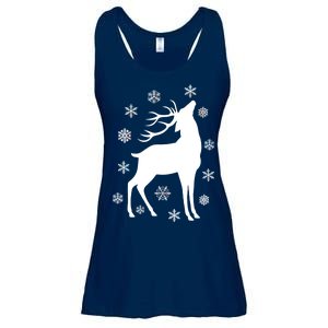 Winter Reindeer Ladies Essential Flowy Tank