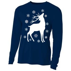 Winter Reindeer Cooling Performance Long Sleeve Crew