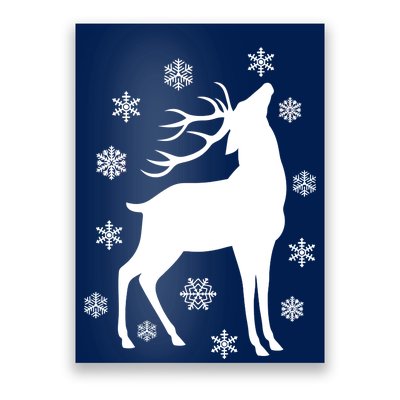 Winter Reindeer Poster