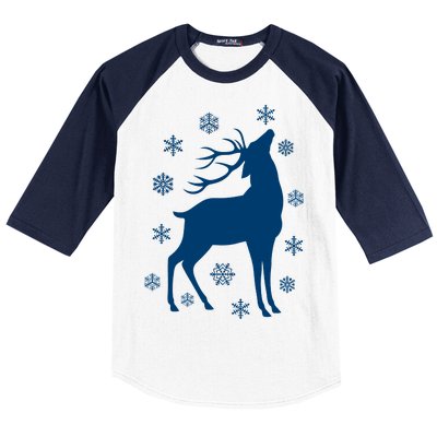 Winter Reindeer Baseball Sleeve Shirt