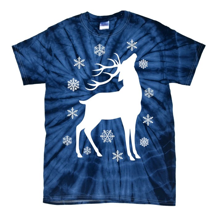 Winter Reindeer Tie-Dye T-Shirt