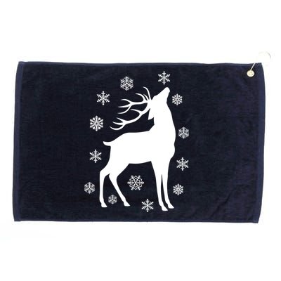 Winter Reindeer Grommeted Golf Towel