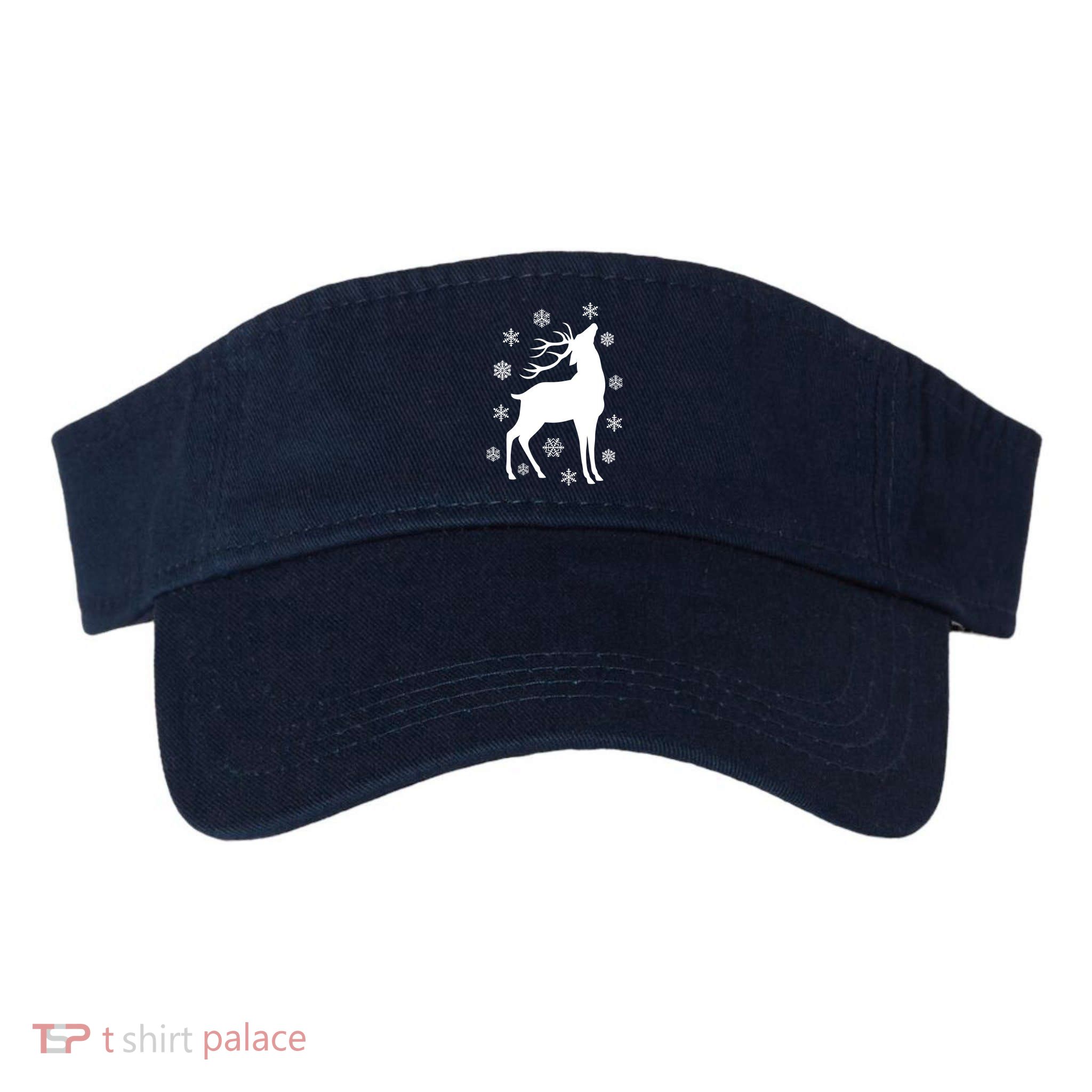 Winter Reindeer Valucap Bio-Washed Visor