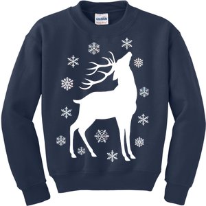 Winter Reindeer Kids Sweatshirt