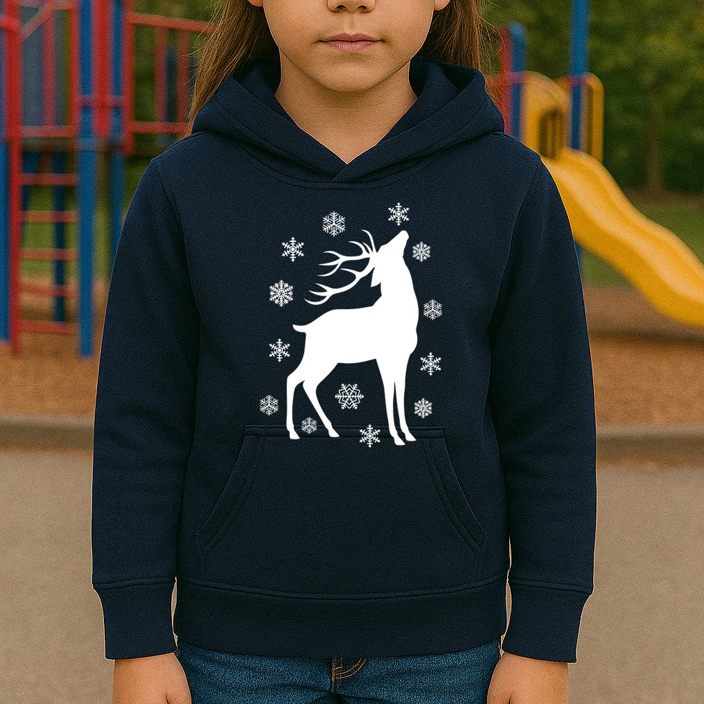 Winter Reindeer Kids Hoodie