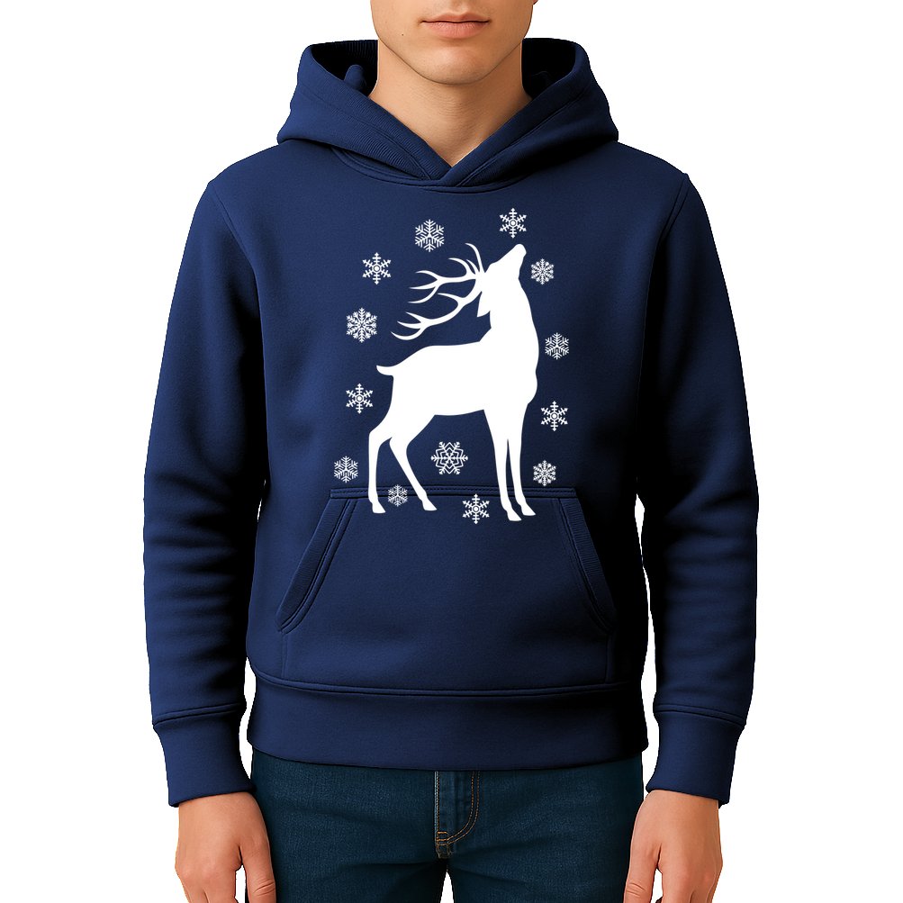 Winter Reindeer Kids Hoodie