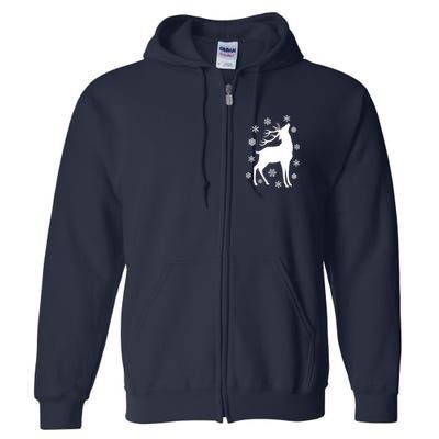 Winter Reindeer Full Zip Hoodie