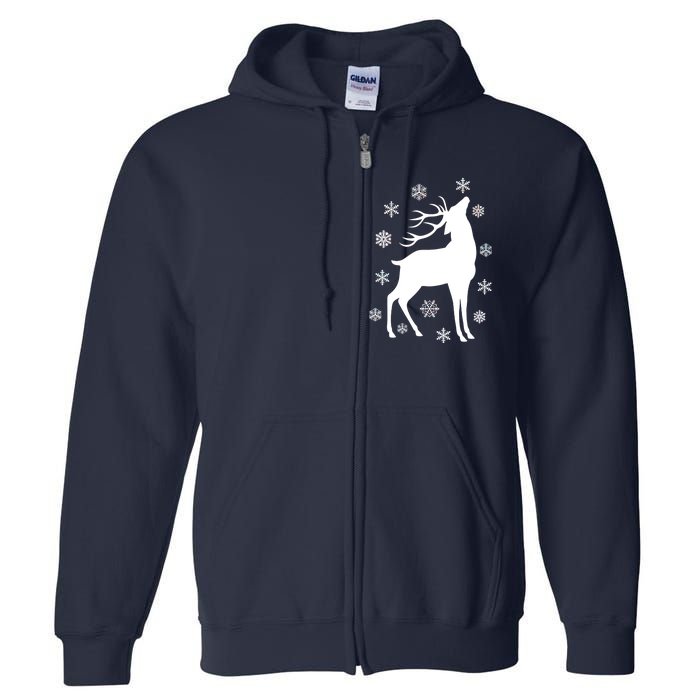 Winter Reindeer Full Zip Hoodie