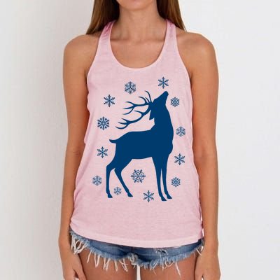 Winter Reindeer Women's Knotted Racerback Tank