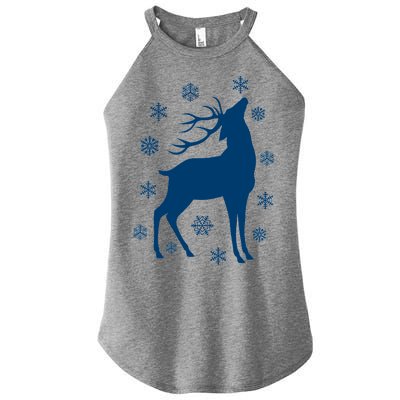 Winter Reindeer Women's Perfect Tri Rocker Tank