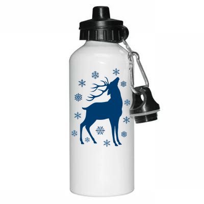 Winter Reindeer Aluminum Water Bottle 