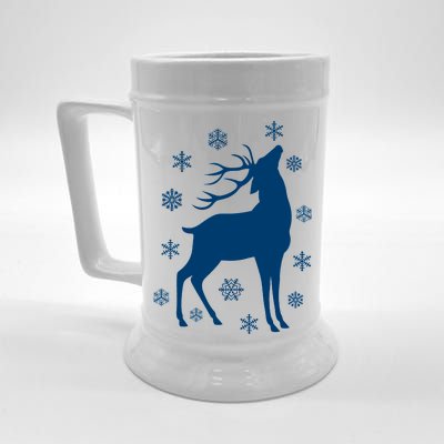 Winter Reindeer Beer Stein