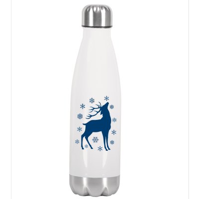 Winter Reindeer Stainless Steel Insulated Water Bottle