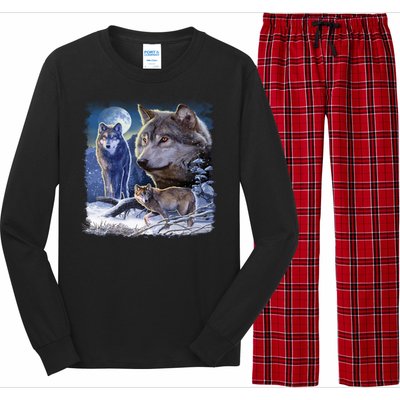 Winter Wolves Long Sleeve Pajama Set