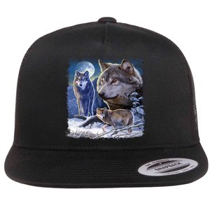 Winter Wolves Flat Bill Trucker Hat