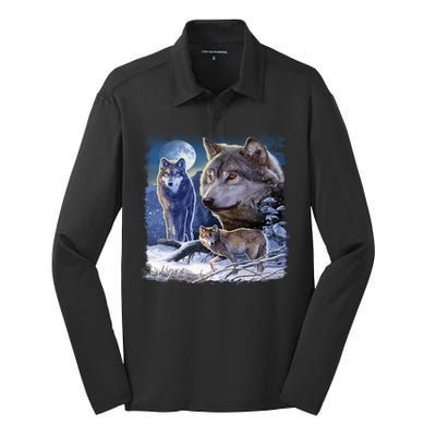 Winter Wolves Silk Touch Performance Long Sleeve Polo