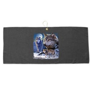 Winter Wolves Large Microfiber Waffle Golf Towel