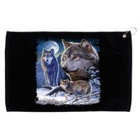 Winter Wolves Grommeted Golf Towel