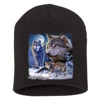 Winter Wolves Short Acrylic Beanie