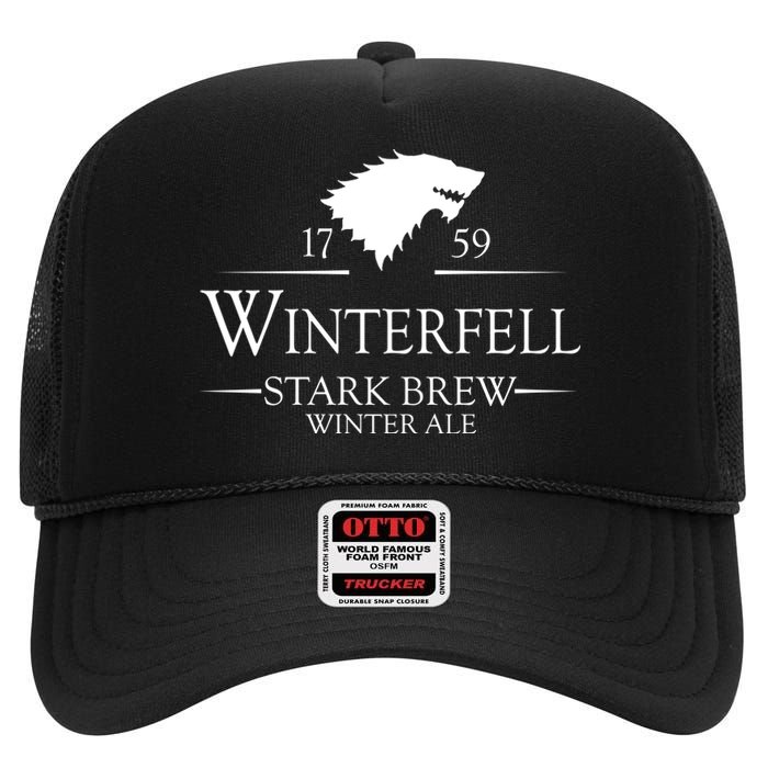 Winterfell College Stark Brew High Crown Mesh Back Trucker Hat