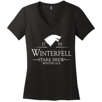 Winterfell College Stark Brew Women's V-Neck T-Shirt