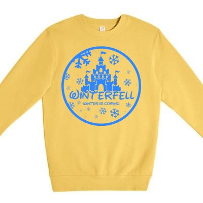 Winterfell Parody Logo Winter Is Coming Premium Crewneck Sweatshirt