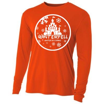 Winterfell Parody Logo Winter Is Coming Cooling Performance Long Sleeve Crew