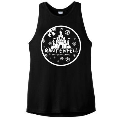 Winterfell Parody Logo Winter Is Coming Ladies PosiCharge Tri-Blend Wicking Tank