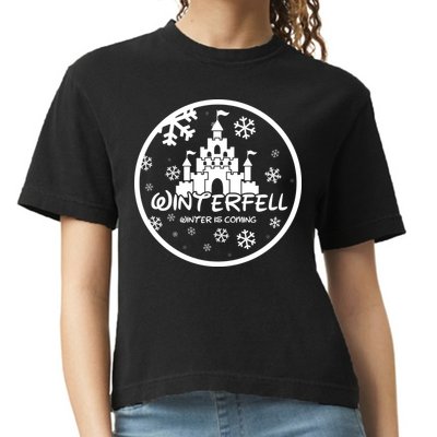 Winterfell Parody Logo Winter Is Coming Comfort Colors Boxy T-Shirt
