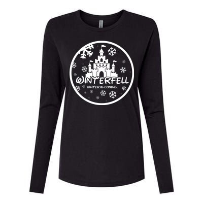 Winterfell Parody Logo Winter Is Coming Womens Cotton Relaxed Long Sleeve T-Shirt