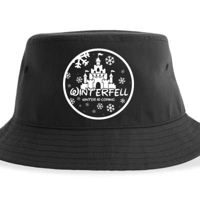 Winterfell Parody Logo Winter Is Coming Sustainable Bucket Hat