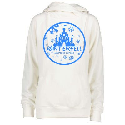 Winterfell Parody Logo Winter Is Coming Womens Funnel Neck Pullover Hood