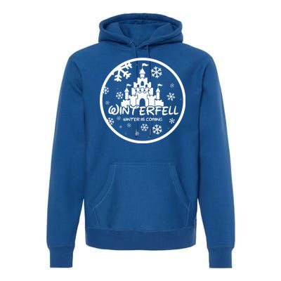 Winterfell Parody Logo Winter Is Coming Premium Hoodie