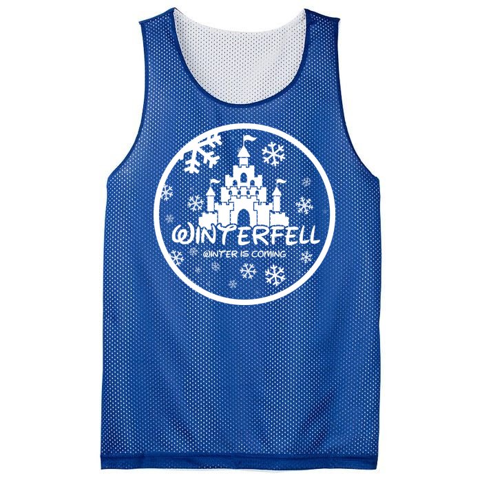 Winterfell Parody Logo Winter Is Coming Mesh Reversible Basketball Jersey Tank