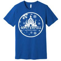 Winterfell Parody Logo Winter Is Coming Premium T-Shirt