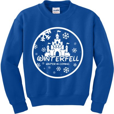 Winterfell Parody Logo Winter Is Coming Kids Sweatshirt