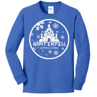 Winterfell Parody Logo Winter Is Coming Kids Long Sleeve Shirt