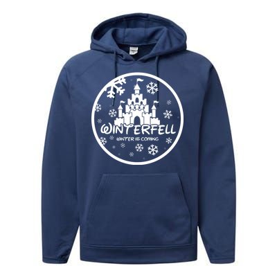 Winterfell Parody Logo Winter Is Coming Performance Fleece Hoodie