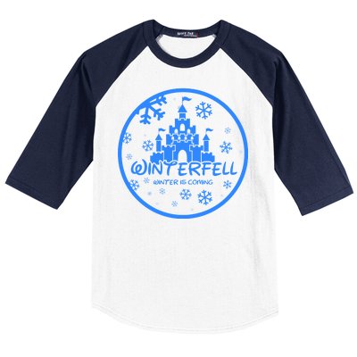 Winterfell Parody Logo Winter Is Coming Baseball Sleeve Shirt