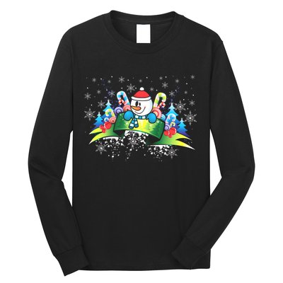 Winter's Snowman Holiday Long Sleeve Shirt