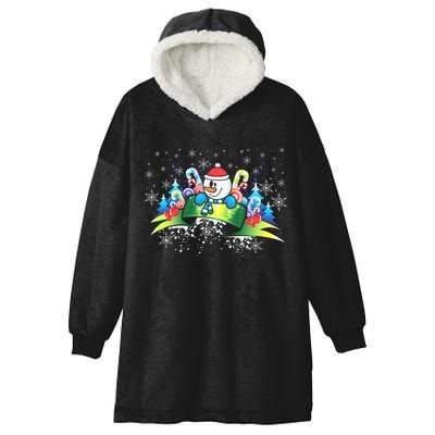 Winter's Snowman Holiday Hooded Wearable Blanket