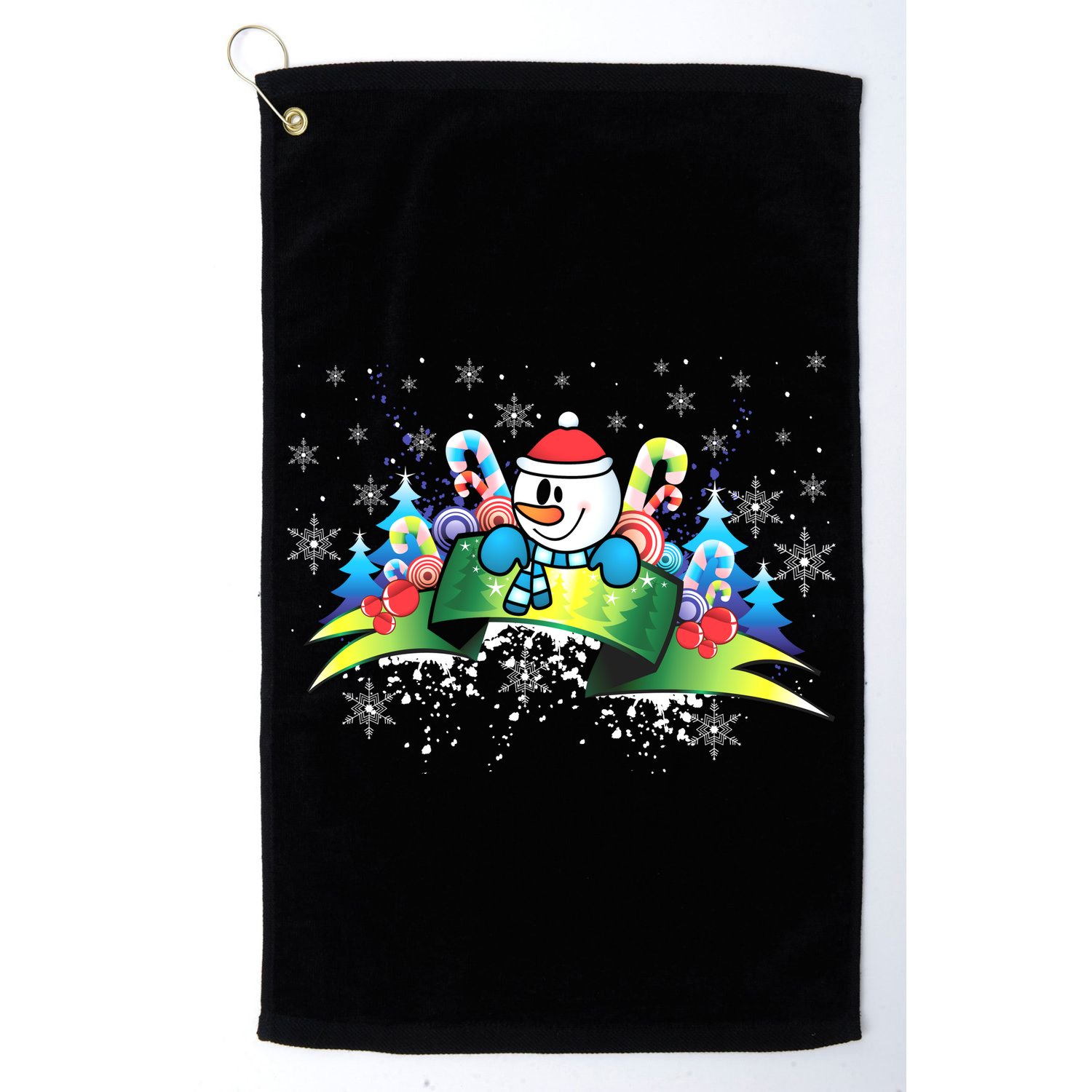 Winter's Snowman Holiday Golf Towel