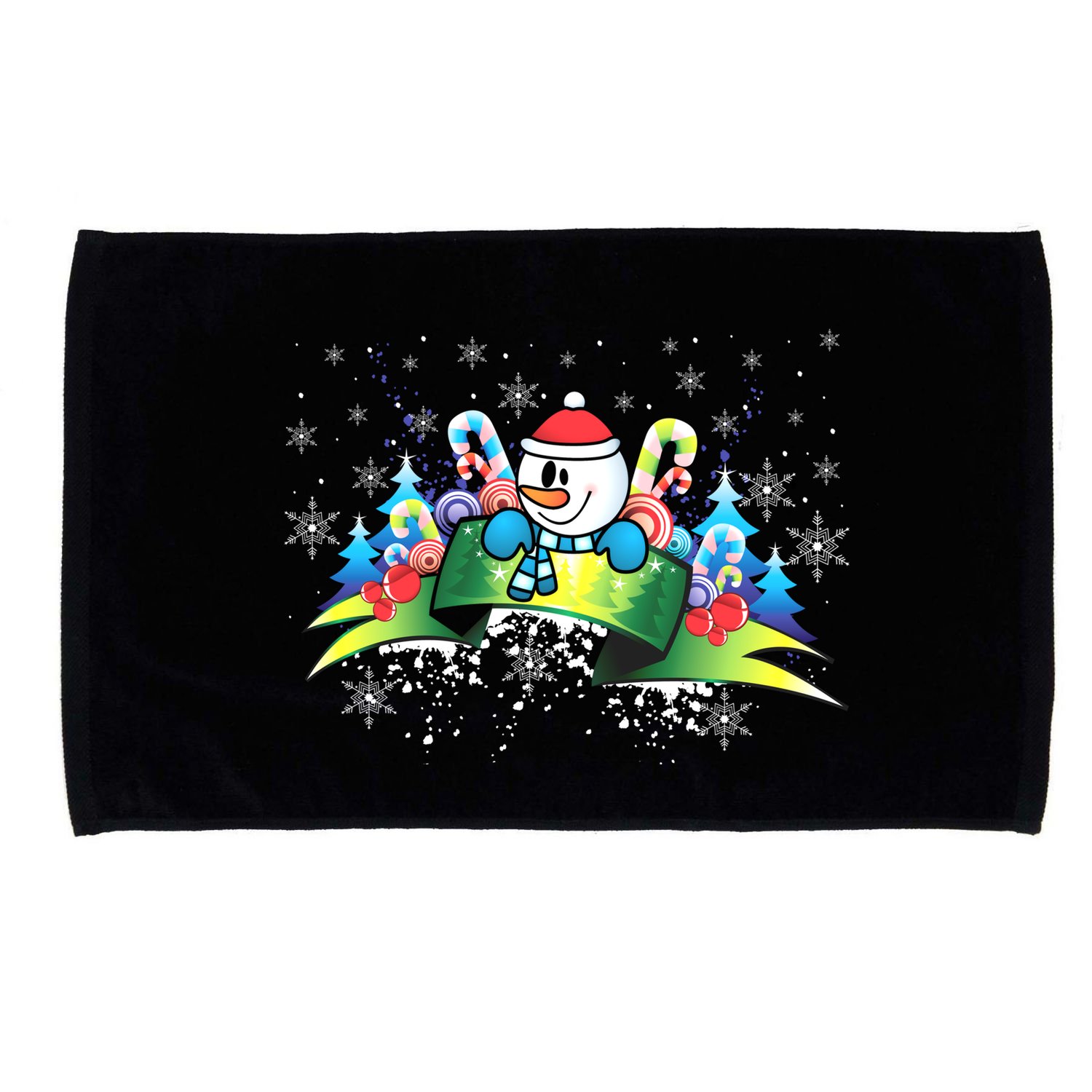 Winter's Snowman Holiday Microfiber Hand Towel