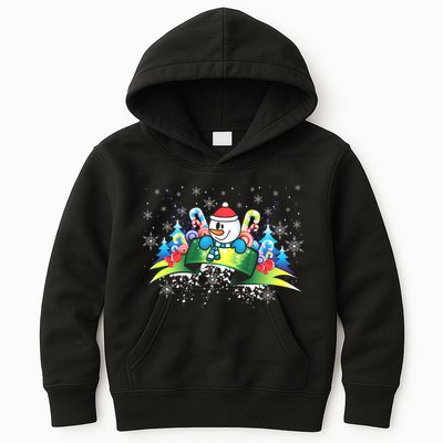 Winter's Snowman Holiday Kids Hoodie